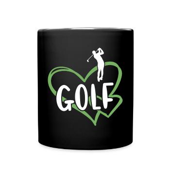 Sport Heart Golf - Mug uni - noir - Devant