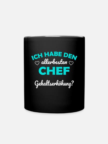 allerbester Chef Gehaltserhöhung schleimen lustig - Tasse einfarbig - Schwarz