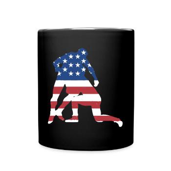 Sport Us Flag Wrestling - Mug uni - noir - Devant