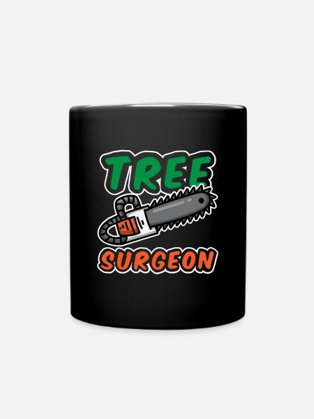 Tree Surgeon Arborist Lumberjack Baumchirurg - Full Colour Mug - black