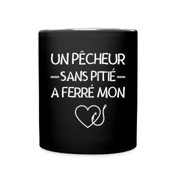 pêche, pêcheur, fan de pêche - Mug uni - noir - Devant