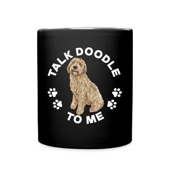 Labradoodle Dog - Full Colour Mug - black - Front
