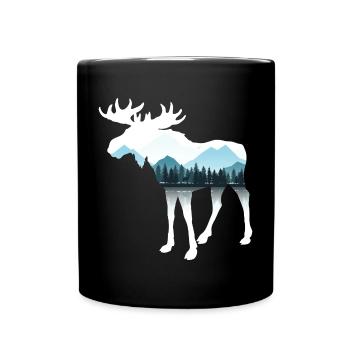 Moose - Full Colour Mug - black - Front
