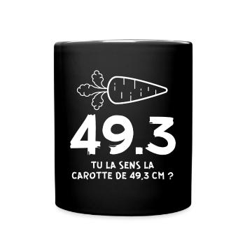 retraite, réforme des retraites, 49 3 - Mug uni - noir - Devant