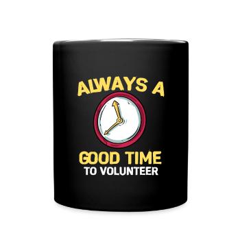 Volunteers Freiwillige Feuerwehr Helfer Retter - Tasse einfarbig - Schwarz - Vorne