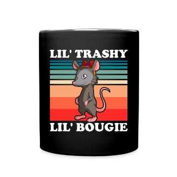 Opossum Design for raccoon fans and marsupial - Full Colour Mug - black - Front