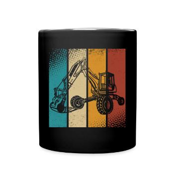 Bagger - Tasse einfarbig - Schwarz - Vorne
