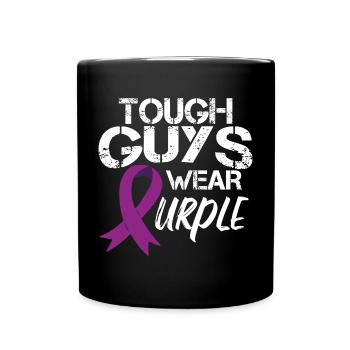 Les durs à cuire portent du violet - Mug uni - noir - Devant