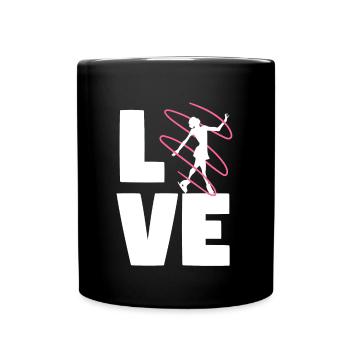Eiskunstläuferin Love Eiskunstlaufen Schlittschuh - Tasse einfarbig - Schwarz - Vorne