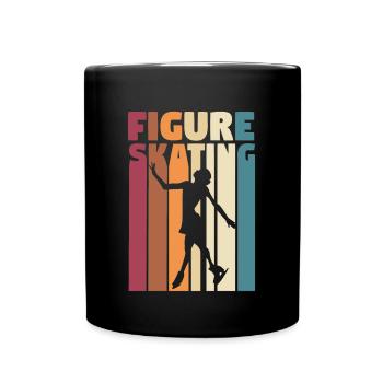 Eiskunstläuferin Eiskunstlaufen Schlittschuh - Tasse einfarbig - Schwarz - Vorne