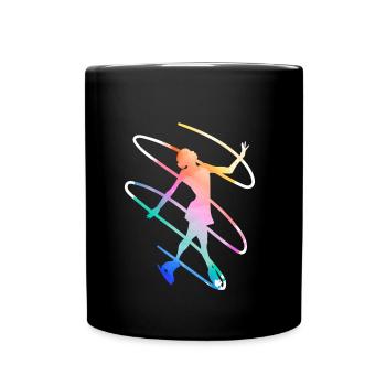 Eiskunstläuferin Eiskunstlaufen Eislauf - Tasse einfarbig - Schwarz - Vorne