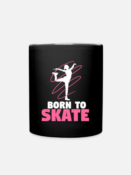 Eiskunstläuferin Eiskunstlaufen Schlittschuh - Tasse einfarbig - Schwarz