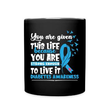 Diabetes Awareness - Full Colour Mug - black - Front