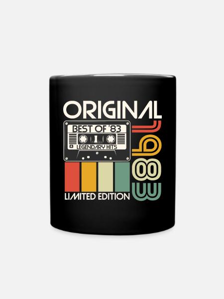 Original 1983 Jahrgang Vintage Geburtstag Retro - Tasse einfarbig - Schwarz