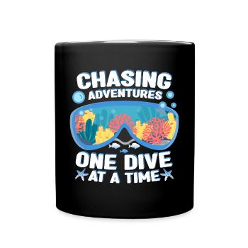 Dictons de plongeurs | Cadeau de plongée Goggles - Mug uni - noir - Devant