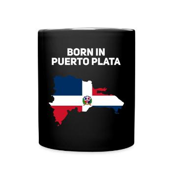Dominikanische Republik - Tasse einfarbig - Schwarz - Vorne