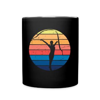Rhythmische Gymnastik Vintage Tänzerin Turnen - Tasse einfarbig - Schwarz - Vorne