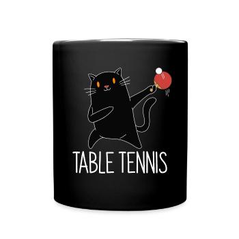 Table Tennis Katze Pingpong Black Cat Outfit - Mug uni - noir - Devant