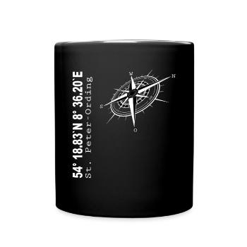 St Peter Ording - Tasse einfarbig - Schwarz - Vorne