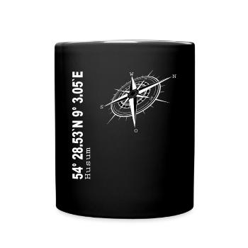 Husum - Tasse einfarbig - Schwarz - Vorne