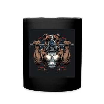 Français Bulldog Frenchie Bodybuilding Dog - Mug uni - noir - Devant
