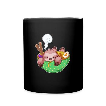 Ramen Kawaii Faultier Anime Otaku Japan Nudeln - Tasse einfarbig - Schwarz - Vorne