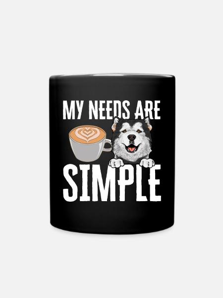 Alaskan Malamute Hund - Tasse einfarbig - Schwarz