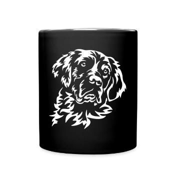 Golden Retriever Head "Black Edition" - Full Colour Mug - black - Front