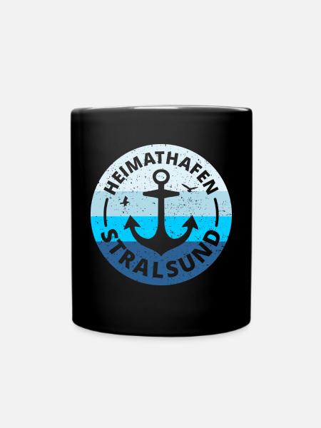 Stralsund - Heimathafen Stralsund Geschenkidee - Tasse einfarbig - Schwarz