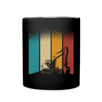 Bagger - Tasse einfarbig - Schwarz - Vorne