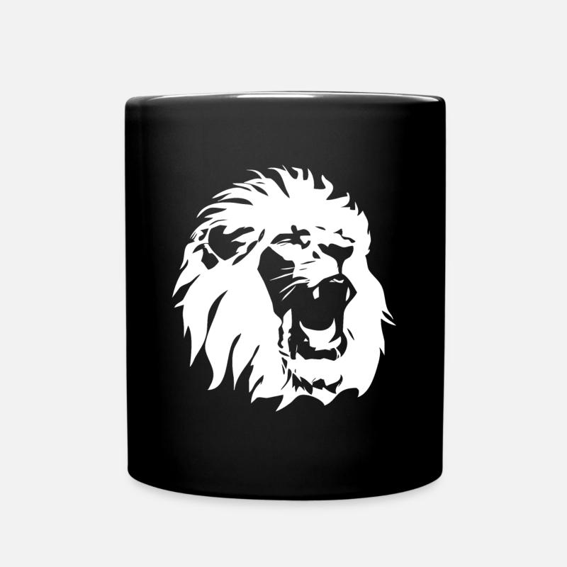 Lion's head - Full Colour Mug - black