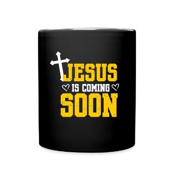 Jesus Christen Gott Religion Kreuz Glaube Kirche - Tasse einfarbig - Schwarz - Vorne