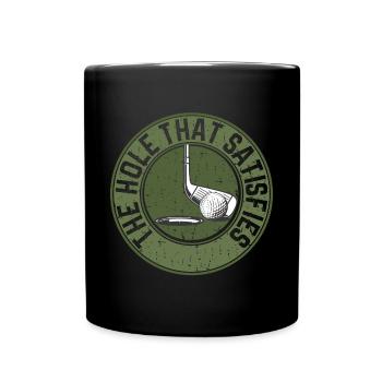 Golf Geschenk Witz Golfspieler Golfer - Tasse einfarbig - Schwarz - Vorne