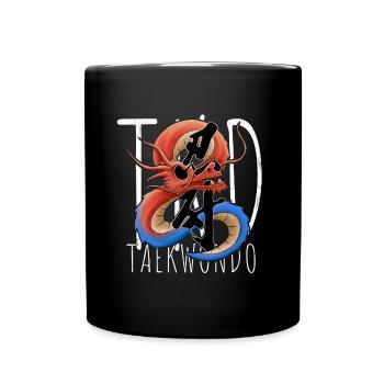 TKD Corée Yin & Yang Dragon Taekwondo - Mug uni - noir - Devant