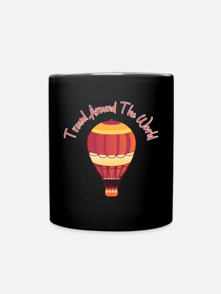 Heißluftballon & Ballon Fahrer Geschenk - Tasse einfarbig - Schwarz
