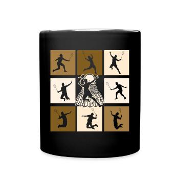 Badminton - Full Colour Mug - black - Front