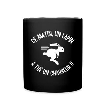 chasse, chasseur, anti-chasse - Mug uni - noir - Devant