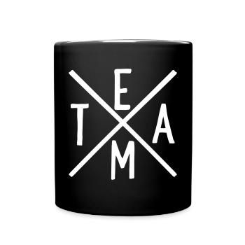 Team - Tasse einfarbig - Schwarz - Vorne