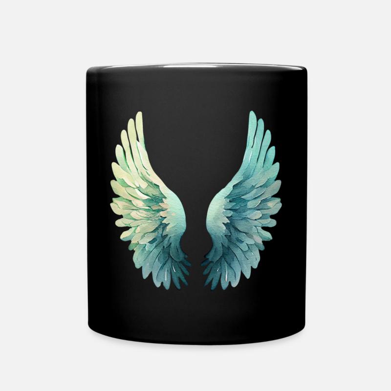 Aqua Pastel Wings for Serenity - Full Colour Mug - black