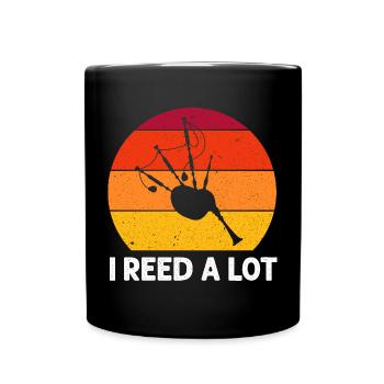 Bagpipes for pipers and Scots - Full Colour Mug - black - Front