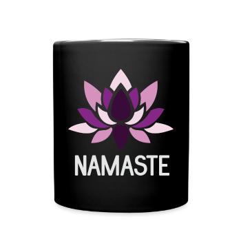 Namaste - Yoga Gift Idea - Full Colour Mug - black - Front