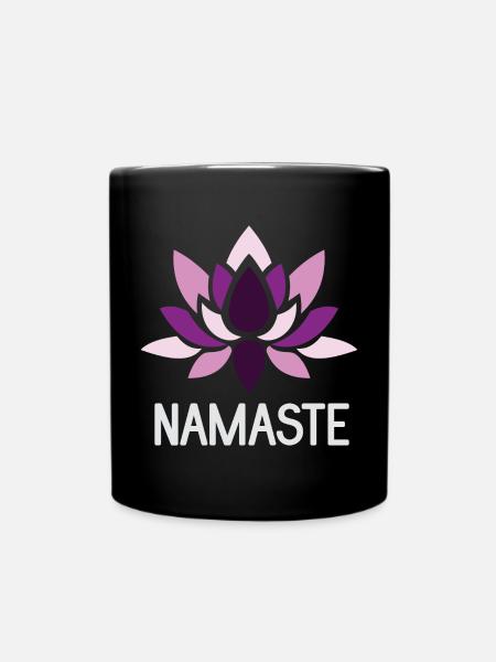 Namaste - Yoga Geschenkidee - Tasse einfarbig - Schwarz
