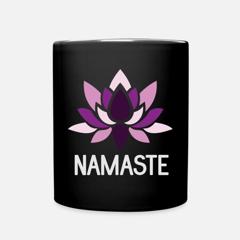 Namaste - Yoga Geschenkidee - Tasse einfarbig - Schwarz