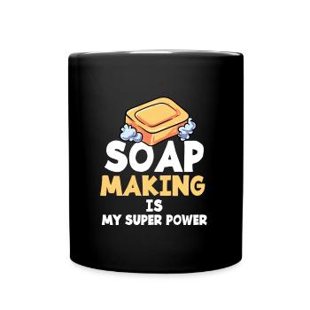 Seife Soap Hygiene Waschen Seifenherstellung - Tasse einfarbig - Schwarz - Vorne