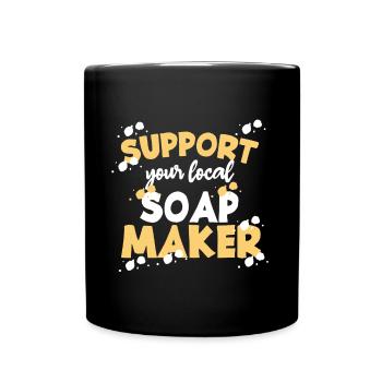 Seife Soap Hygiene Waschen Seifenherstellung - Tasse einfarbig - Schwarz - Vorne