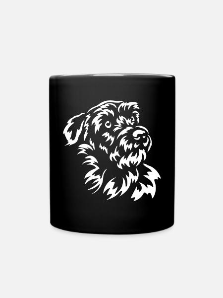 Kromfohrländer Kopf "Black Edition" - Tasse einfarbig - Schwarz
