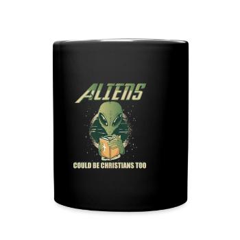 Christ Christianisme Humour Extraterrestre Jésus - Mug uni - noir - Devant