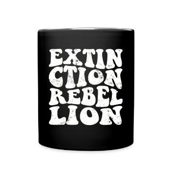 Extinction Rebellion Retro white - Full Colour Mug - black - Front