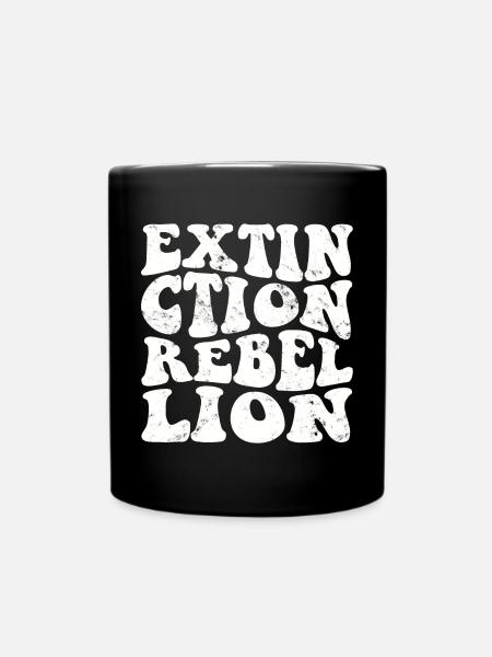 Extinction Rebellion Retro weiss - Tasse einfarbig - Schwarz