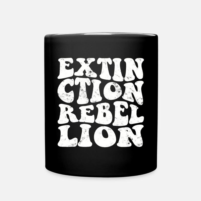 Extinction Rebellion Retro white - Full Colour Mug - black